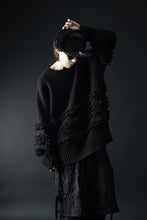 画像をギャラリービューアに読み込む, F/CE. DUAL TEXTURE SHIFTED LINES KNIT (BLACK)