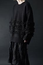 画像をギャラリービューアに読み込む, F/CE. DUAL TEXTURE SHIFTED LINES KNIT (BLACK)