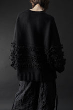 画像をギャラリービューアに読み込む, F/CE. DUAL TEXTURE SHIFTED LINES KNIT (BLACK)