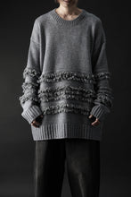 画像をギャラリービューアに読み込む, F/CE. DUAL TEXTURE SHIFTED LINES KNIT (CHARCOAL)