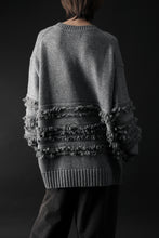 画像をギャラリービューアに読み込む, F/CE. DUAL TEXTURE SHIFTED LINES KNIT (CHARCOAL)