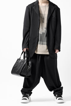 画像をギャラリービューアに読み込む, discord Yohji Yamamoto Gusset Diaphragm Tote Bag (M) / Smooth Cow Leather (BLACK)