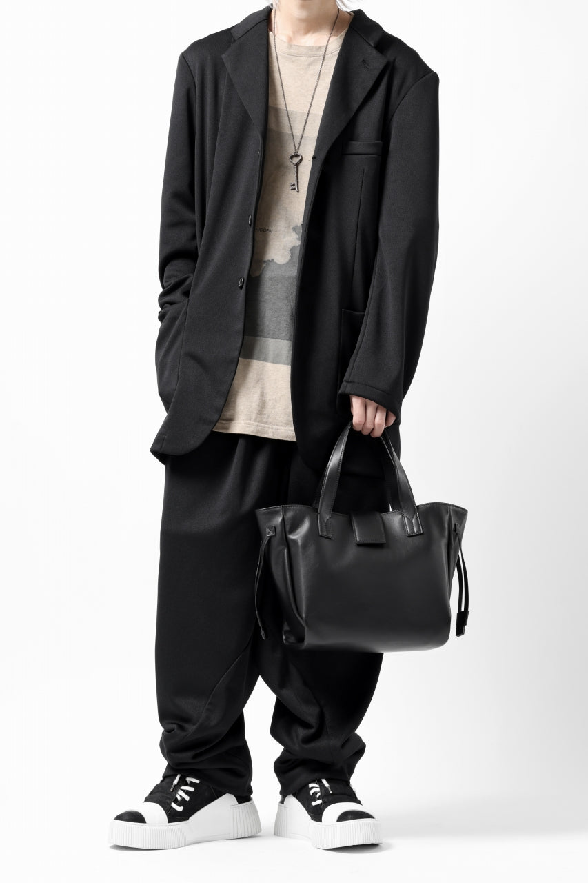 画像をギャラリービューアに読み込む, discord Yohji Yamamoto Gusset Diaphragm Tote Bag (M) / Smooth Cow Leather (BLACK)