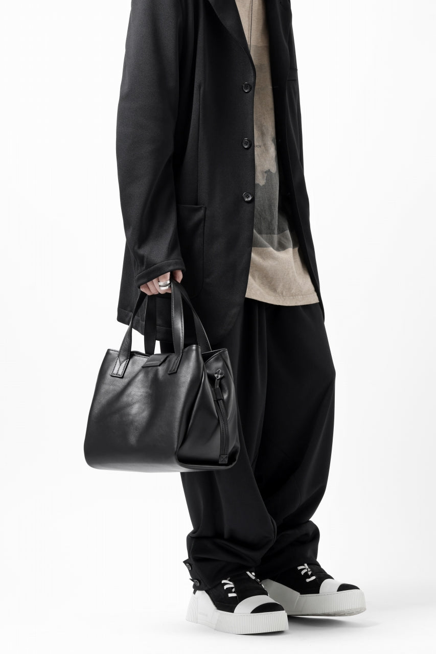 画像をギャラリービューアに読み込む, discord Yohji Yamamoto Gusset Diaphragm Tote Bag (M) / Smooth Cow Leather (BLACK)