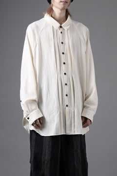 画像をギャラリービューアに読み込む, KLASICA SH-043 - Tw 2 POCKETS ATELIER BLOUSE / LOOSE WOVEN TYPE WRITER (ECRU)
