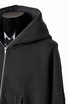 画像をギャラリービューアに読み込む, entire studios ETERNAL ZIP SWEAT PARKA (WASHED BLACK)