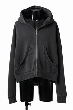 画像をギャラリービューアに読み込む, entire studios ETERNAL ZIP SWEAT PARKA (WASHED BLACK)