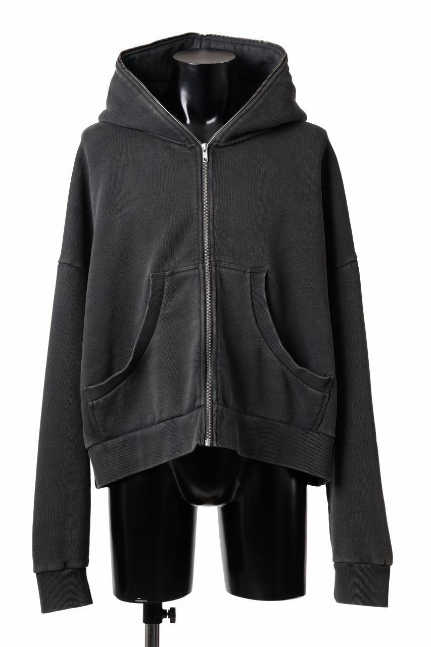 画像をギャラリービューアに読み込む, entire studios ETERNAL ZIP SWEAT PARKA (WASHED BLACK)