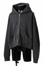 画像をギャラリービューアに読み込む, entire studios ETERNAL ZIP SWEAT PARKA (WASHED BLACK)