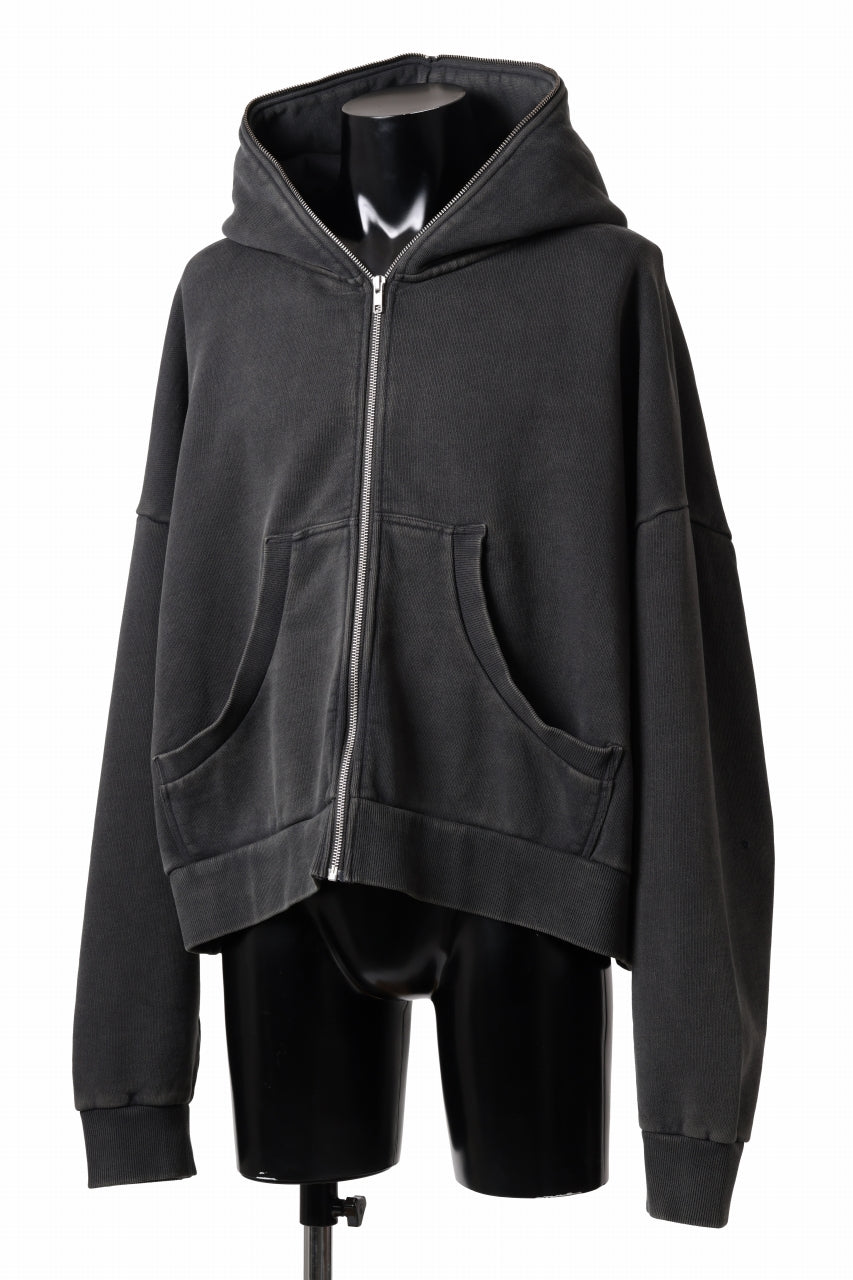 画像をギャラリービューアに読み込む, entire studios ETERNAL ZIP SWEAT PARKA (WASHED BLACK)
