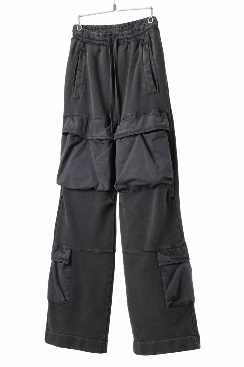 素敵でユニークな CARGO UTILITY studios entire SWEAT BLACK)の (WASHED PANTS パンツ