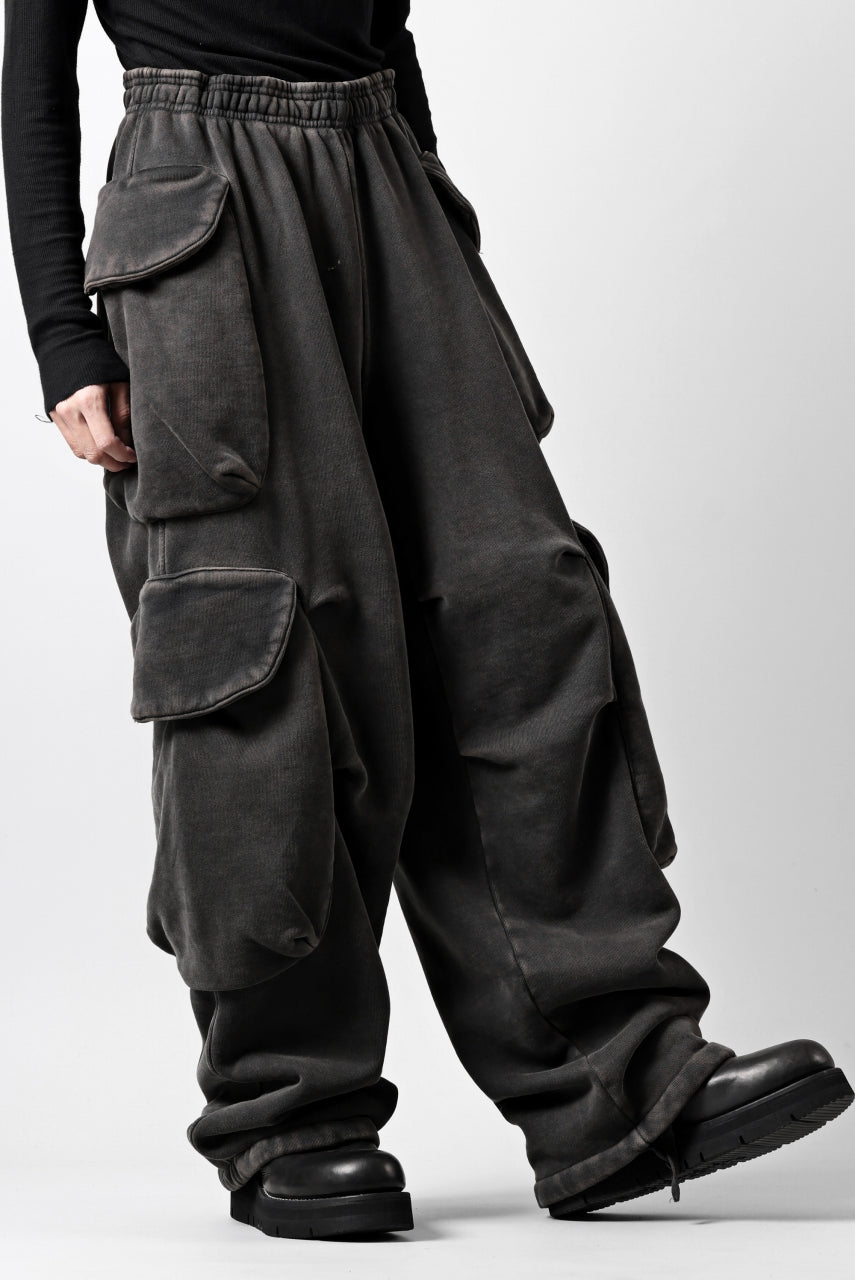 画像をギャラリービューアに読み込む, entire studios HEAVY GOCAR SWEAT PANTS (WASHED BLACK)