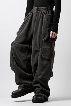 画像をギャラリービューアに読み込む, entire studios HEAVY GOCAR SWEAT PANTS (WASHED BLACK)