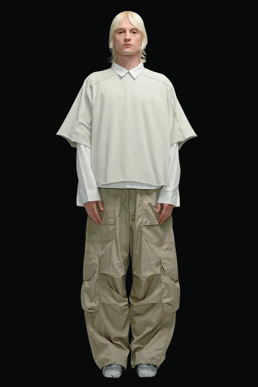 画像をギャラリービューアに読み込む, entire studios FREIGHT CARGO PANTS / CRINKLE NYLON (SAGE)