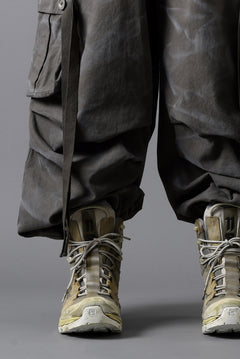画像をギャラリービューアに読み込む, A.F ARTEFACT EXTREME WIDE CARGO PANTS / VINTAGE DYED (KHAKI)