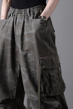画像をギャラリービューアに読み込む, A.F ARTEFACT EXTREME WIDE CARGO PANTS / VINTAGE DYED (KHAKI)
