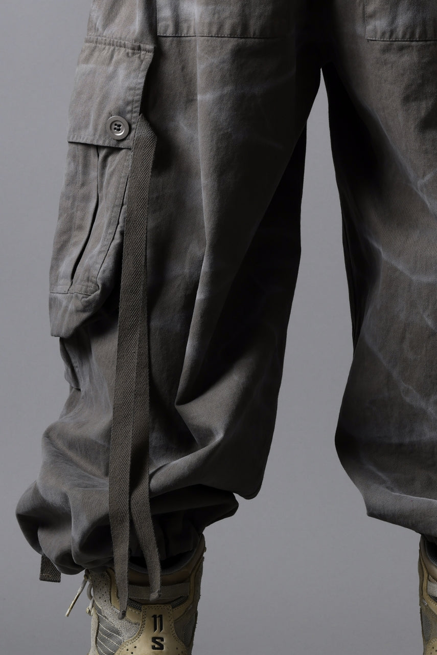 画像をギャラリービューアに読み込む, A.F ARTEFACT EXTREME WIDE CARGO PANTS / VINTAGE DYED (KHAKI)