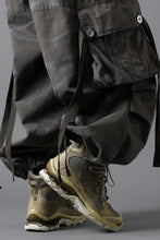 画像をギャラリービューアに読み込む, A.F ARTEFACT EXTREME WIDE CARGO PANTS / VINTAGE DYED (KHAKI)