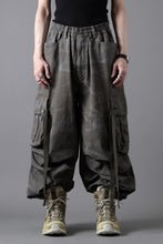 画像をギャラリービューアに読み込む, A.F ARTEFACT EXTREME WIDE CARGO PANTS / VINTAGE DYED (KHAKI)