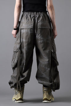 画像をギャラリービューアに読み込む, A.F ARTEFACT EXTREME WIDE CARGO PANTS / VINTAGE DYED (KHAKI)