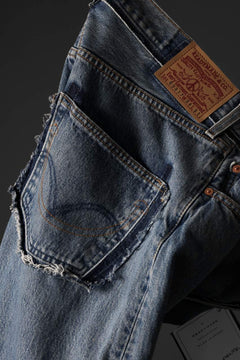 画像をギャラリービューアに読み込む, READYMADE WIDE FLARE DENIM PANTS / (BLUE #F)