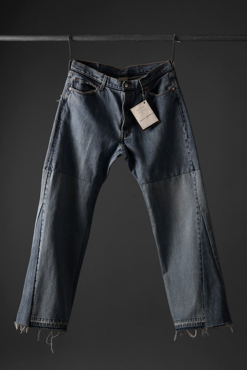 画像をギャラリービューアに読み込む, READYMADE WIDE FLARE DENIM PANTS / (BLUE #F)