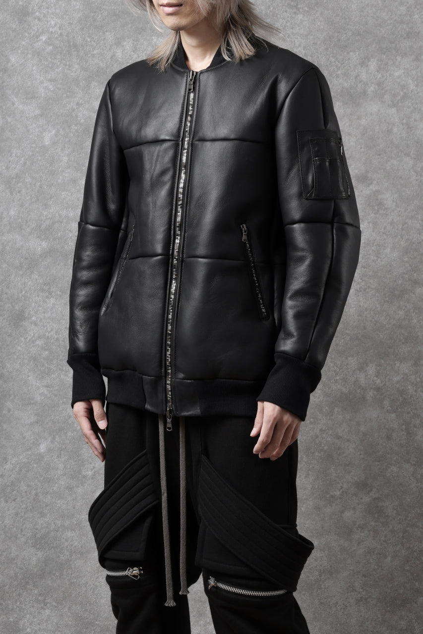 画像をギャラリービューアに読み込む, ierib exclusive ma-1 bomber jacket / toskana sheep shearling mouton (BLACK x BLACK)