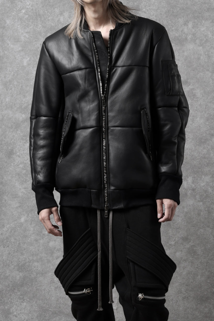 画像をギャラリービューアに読み込む, ierib exclusive ma-1 bomber jacket / toskana sheep shearling mouton (BLACK x BLACK)
