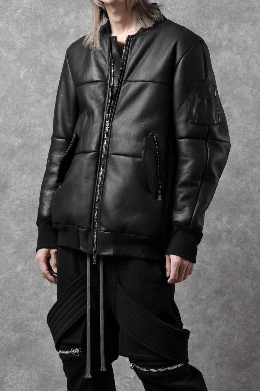 画像をギャラリービューアに読み込む, ierib exclusive ma-1 bomber jacket / toskana sheep shearling mouton (BLACK x BLACK)
