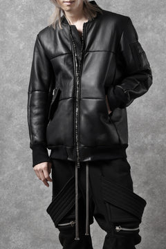 画像をギャラリービューアに読み込む, ierib exclusive ma-1 bomber jacket / toskana sheep shearling mouton (BLACK x BLACK)