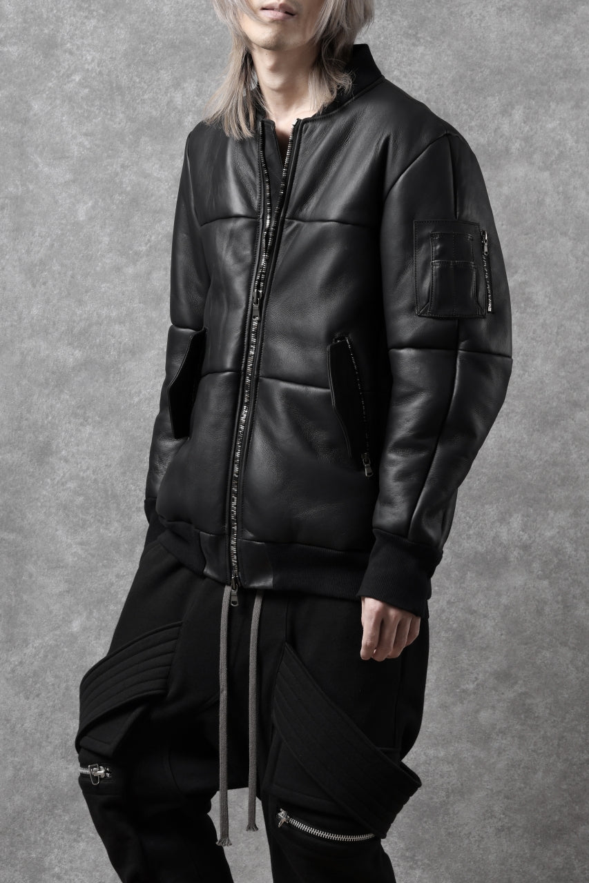 画像をギャラリービューアに読み込む, ierib exclusive ma-1 bomber jacket / toskana sheep shearling mouton (BLACK x BLACK)