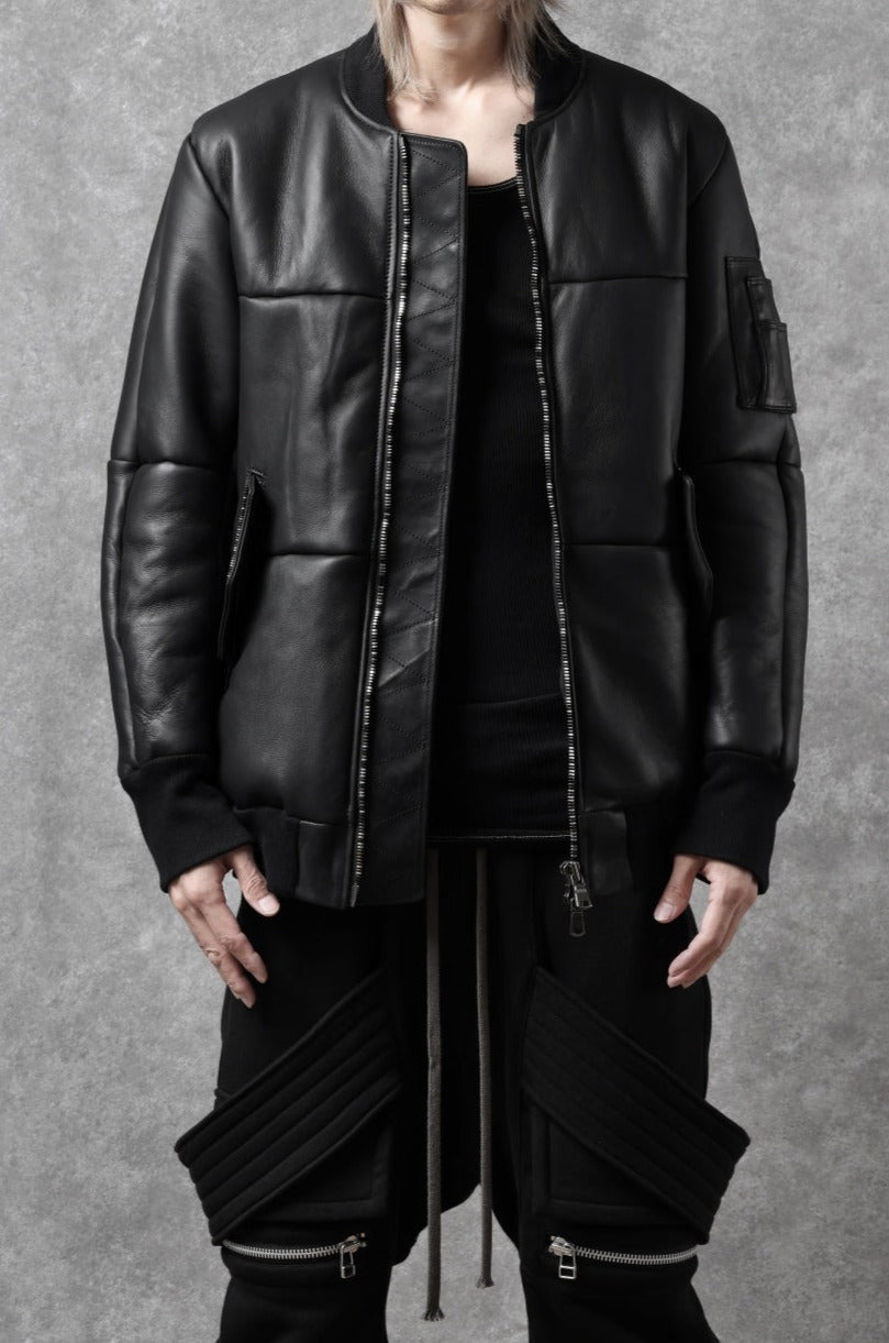画像をギャラリービューアに読み込む, ierib exclusive ma-1 bomber jacket / toskana sheep shearling mouton (BLACK x BLACK)