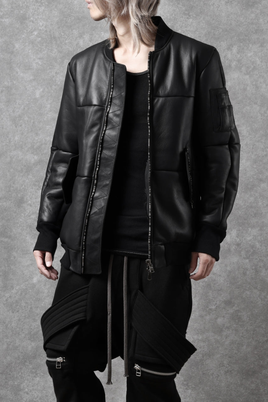 画像をギャラリービューアに読み込む, ierib exclusive ma-1 bomber jacket / toskana sheep shearling mouton (BLACK x BLACK)