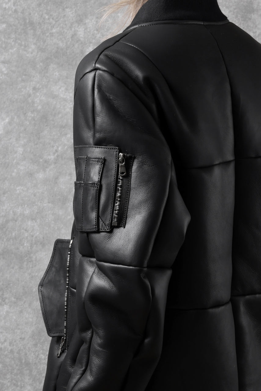 画像をギャラリービューアに読み込む, ierib exclusive ma-1 bomber jacket / toskana sheep shearling mouton (BLACK x BLACK)