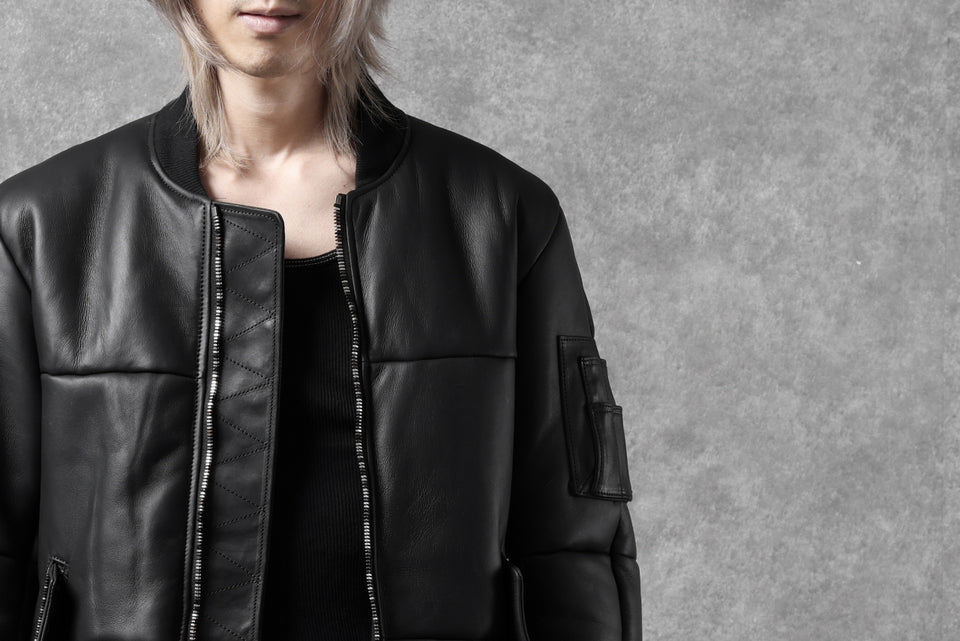 画像をギャラリービューアに読み込む, ierib exclusive ma-1 bomber jacket / toskana sheep shearling mouton (BLACK x BLACK)