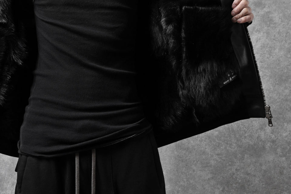 画像をギャラリービューアに読み込む, ierib exclusive ma-1 bomber jacket / toskana sheep shearling mouton (BLACK x BLACK)