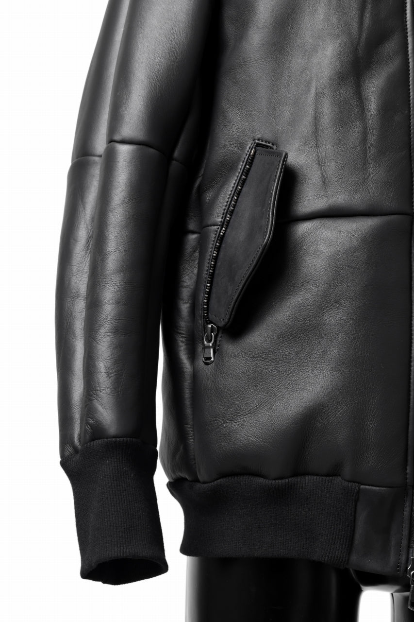 画像をギャラリービューアに読み込む, ierib exclusive ma-1 bomber jacket / toskana sheep shearling mouton (BLACK x BLACK)