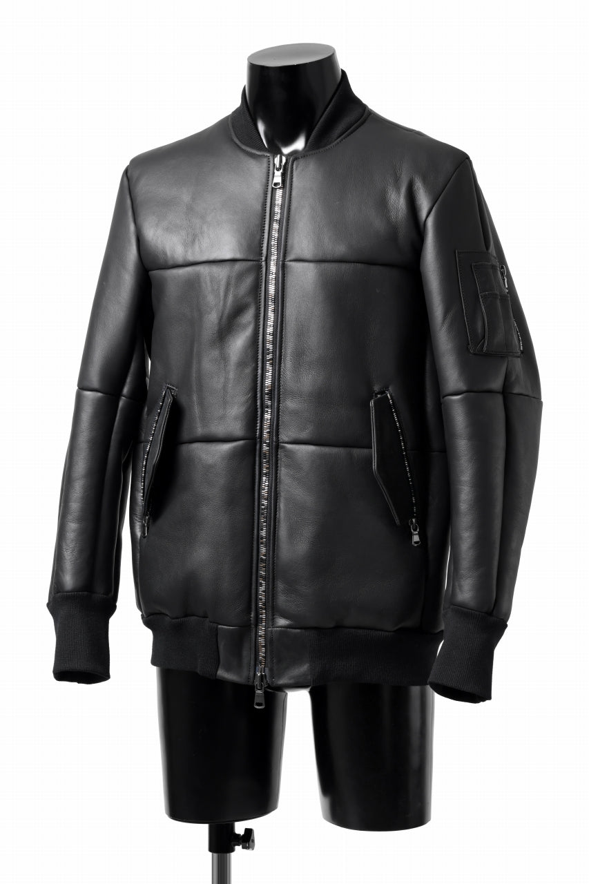 画像をギャラリービューアに読み込む, ierib exclusive ma-1 bomber jacket / toskana sheep shearling mouton (BLACK x BLACK)