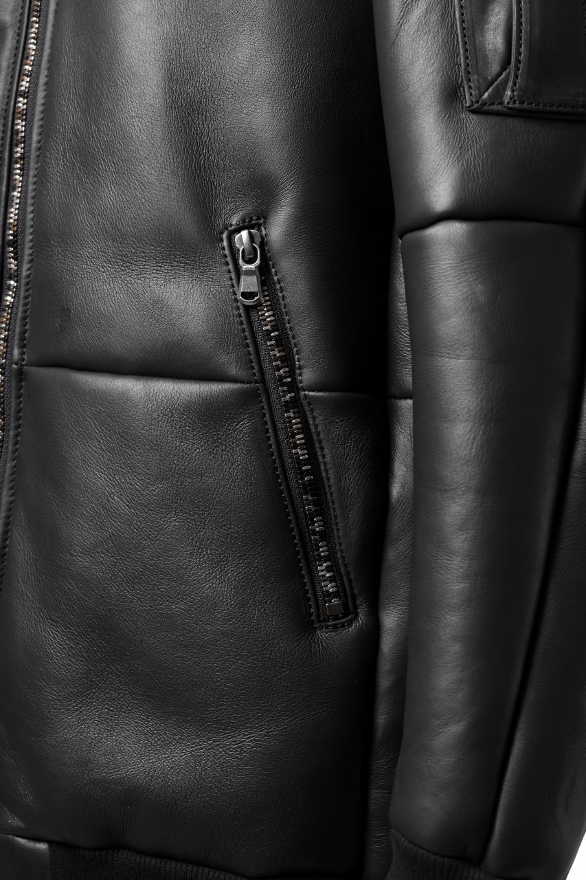 画像をギャラリービューアに読み込む, ierib exclusive ma-1 bomber jacket / toskana sheep shearling mouton (BLACK x BLACK)