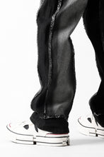 Load image into Gallery viewer, Feng Chen Wang RAW EDGE PATCHWORK TROUSERS (BLACK)