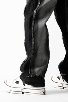 Load image into Gallery viewer, Feng Chen Wang RAW EDGE PATCHWORK TROUSERS (BLACK)