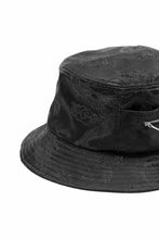 Load image into Gallery viewer, Feng Chen Wang BLACK DRAGON PATTERN SATIN BUCKET HAT (BLACK)