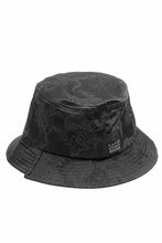 Load image into Gallery viewer, Feng Chen Wang BLACK DRAGON PATTERN SATIN BUCKET HAT (BLACK)