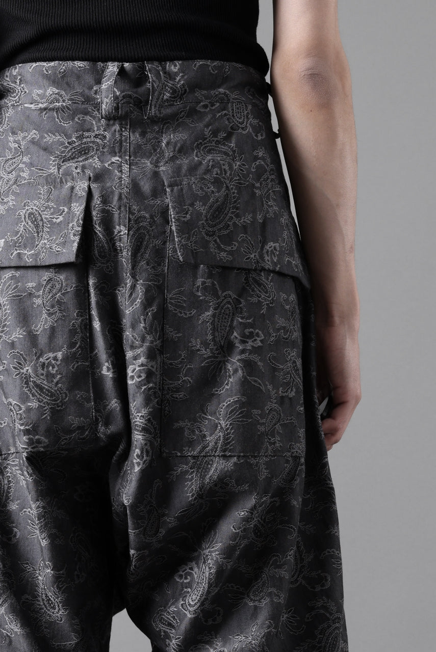 画像をギャラリービューアに読み込む, A.F ARTEFACT ZIP FOLDING TUCK SHORTS / PAISLEY JACQUARD (D.GREY)