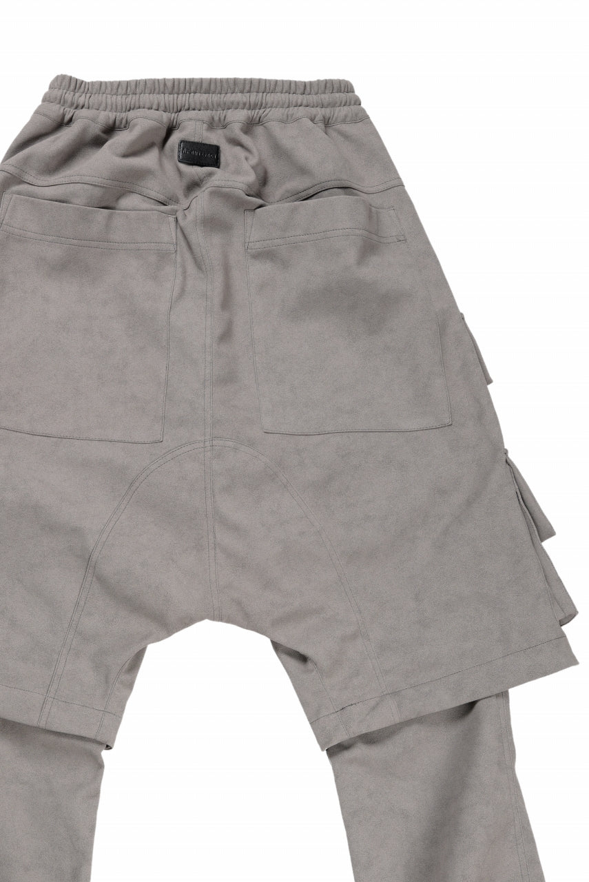 画像をギャラリービューアに読み込む, A.F ARTEFACT LAYERED BOOTS CUT PANTS / SYNTHETIC SUEDE LEATHER (GREY)