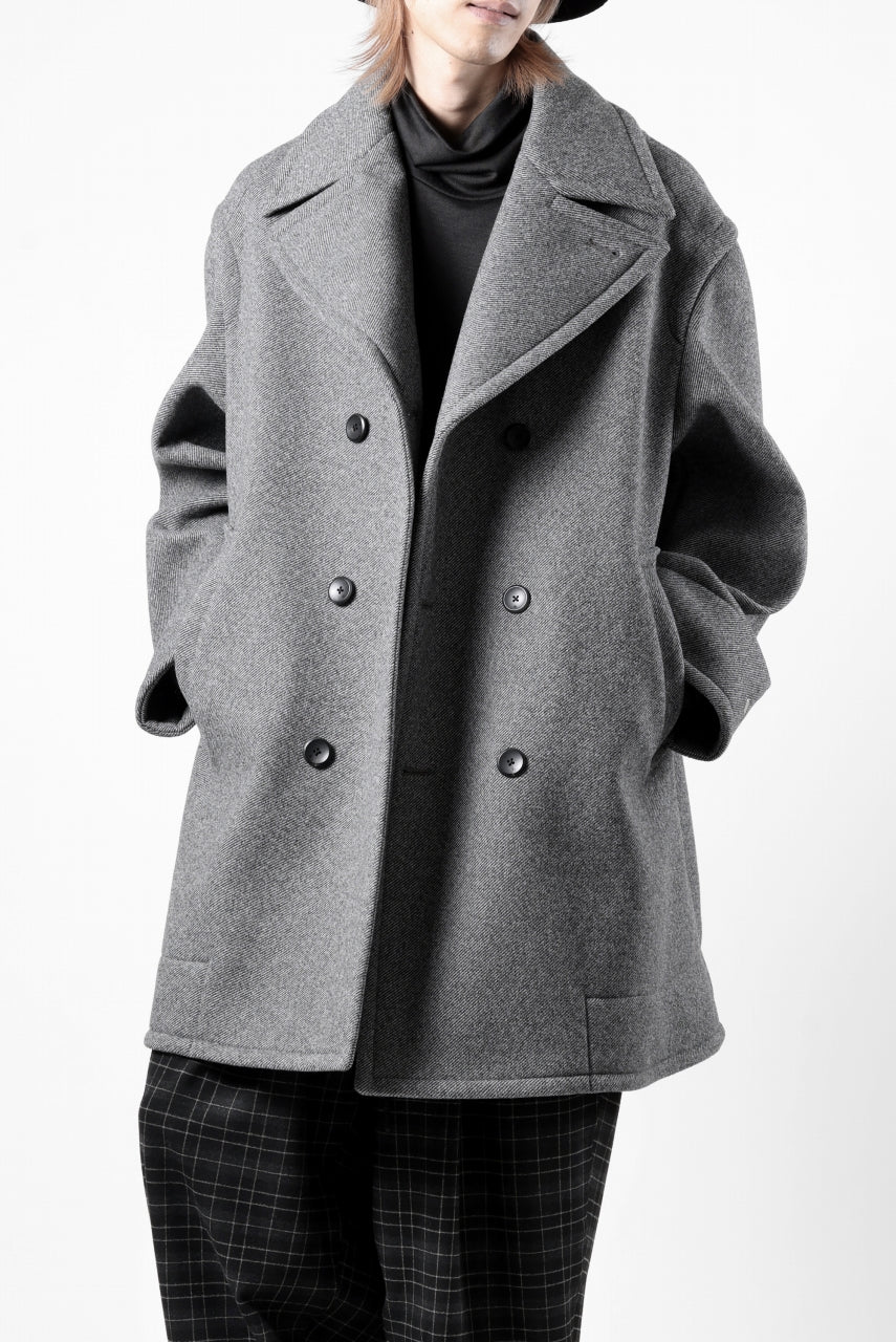 画像をギャラリービューアに読み込む, TARO HORIUCHI / th products Marine Over Coat / active setter tweed knit (gray)