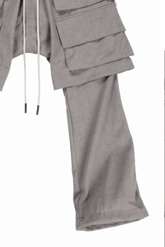 画像をギャラリービューアに読み込む, A.F ARTEFACT LAYERED BOOTS CUT PANTS / SYNTHETIC SUEDE LEATHER (GREY)