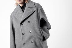 画像をギャラリービューアに読み込む, TARO HORIUCHI / th products Marine Over Coat / active setter tweed knit (gray)
