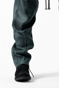 画像をギャラリービューアに読み込む, A.F ARTEFACT CURVED LONG PANTS / LINEN TWILL (GREEN)