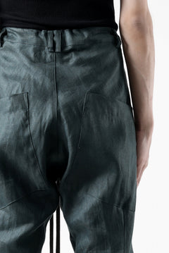 画像をギャラリービューアに読み込む, A.F ARTEFACT CURVED LONG PANTS / LINEN TWILL (GREEN)